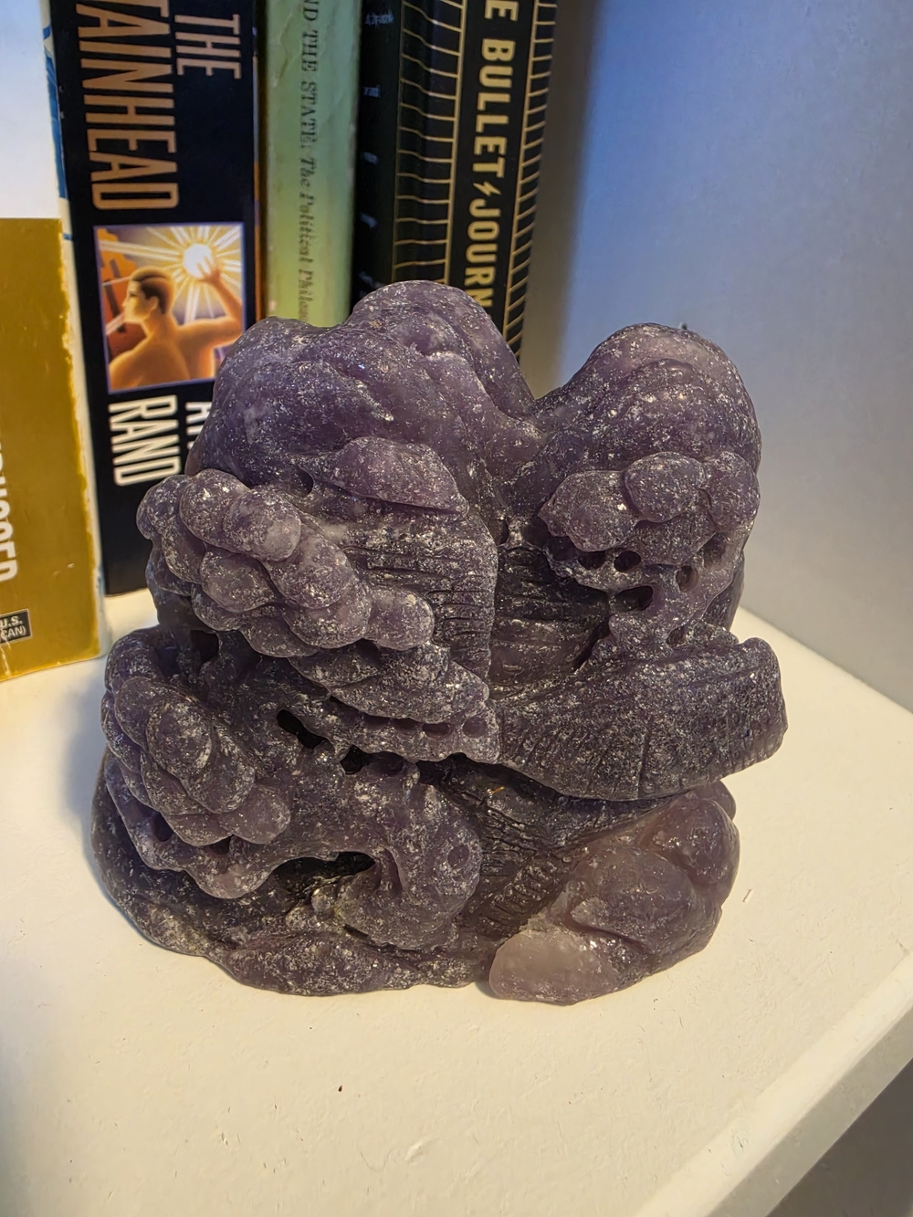 Purple Mica Carved Landscape